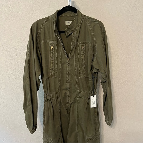 Agolde Olive Green Utility Jumpsuit - Picture 3 of 7